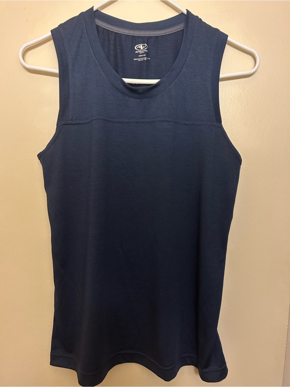 Athletic Works Navy Sleeveless Performance Tank Top Size S (4-6)